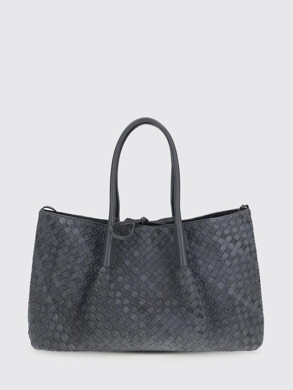 Bottega Veneta Intrecciato Cabat Tote Bag Leather Blue